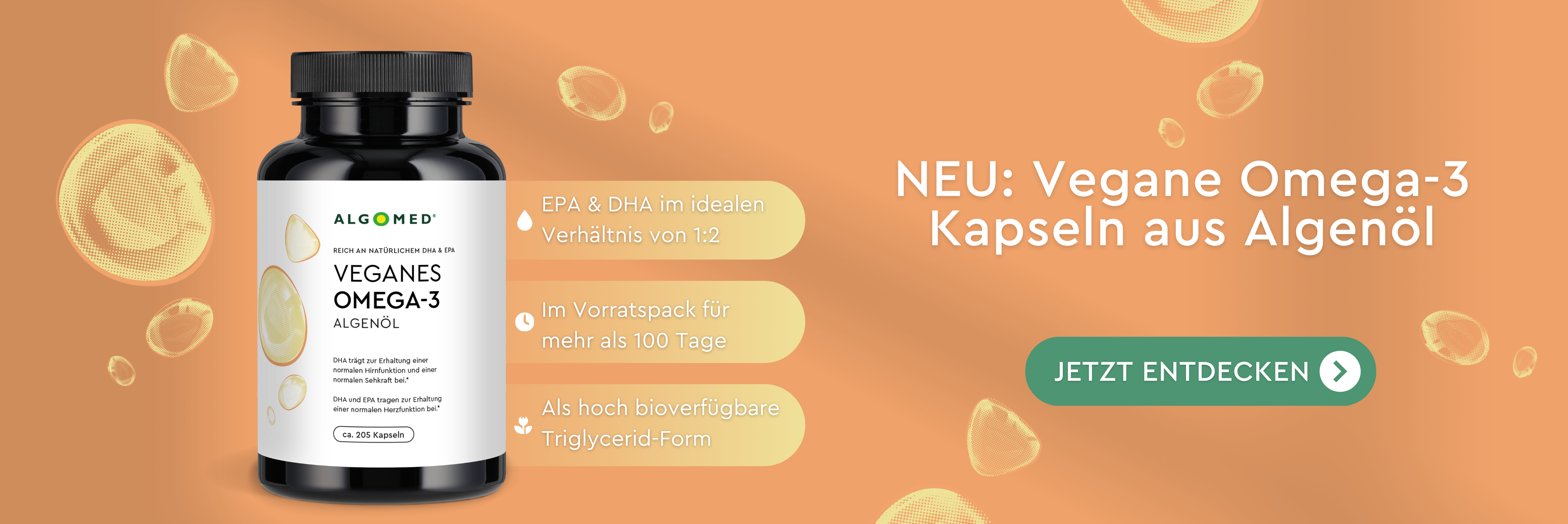 Veganes Omega3 Kapseln von Algomed