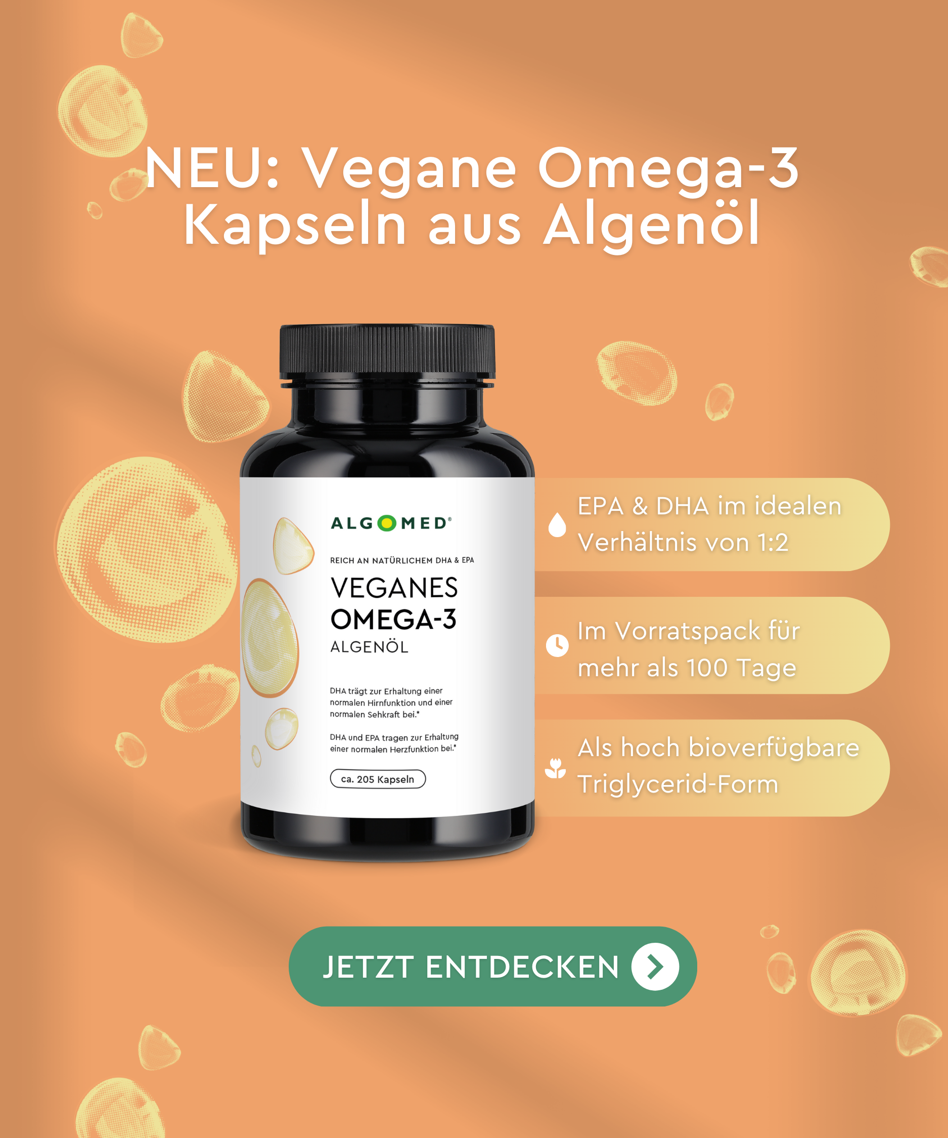 Veganes Omega3 Kapseln von Algomed