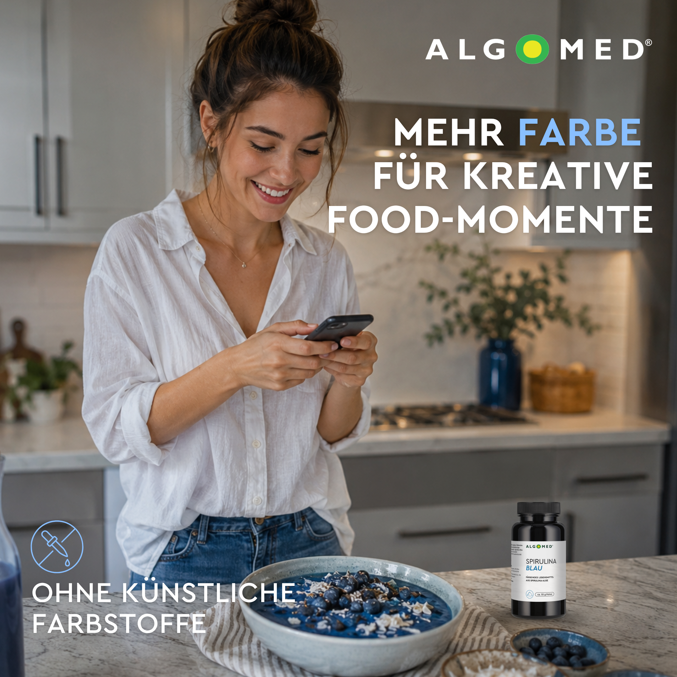 Algomed® Spirulina Pulver Blau
